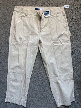 NWT Old Navy Cream Utility Cargo Pants